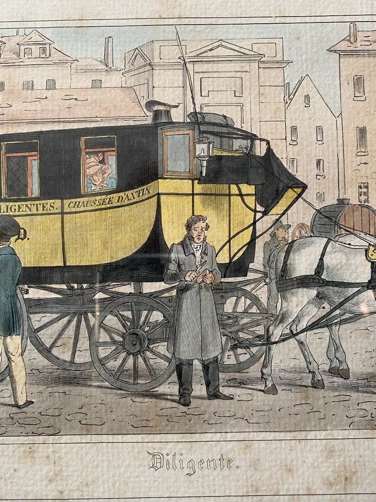 Diligente, Charles-Henrie Loeillot-Hartwig, Lithograph and watercolor, Circa 1816