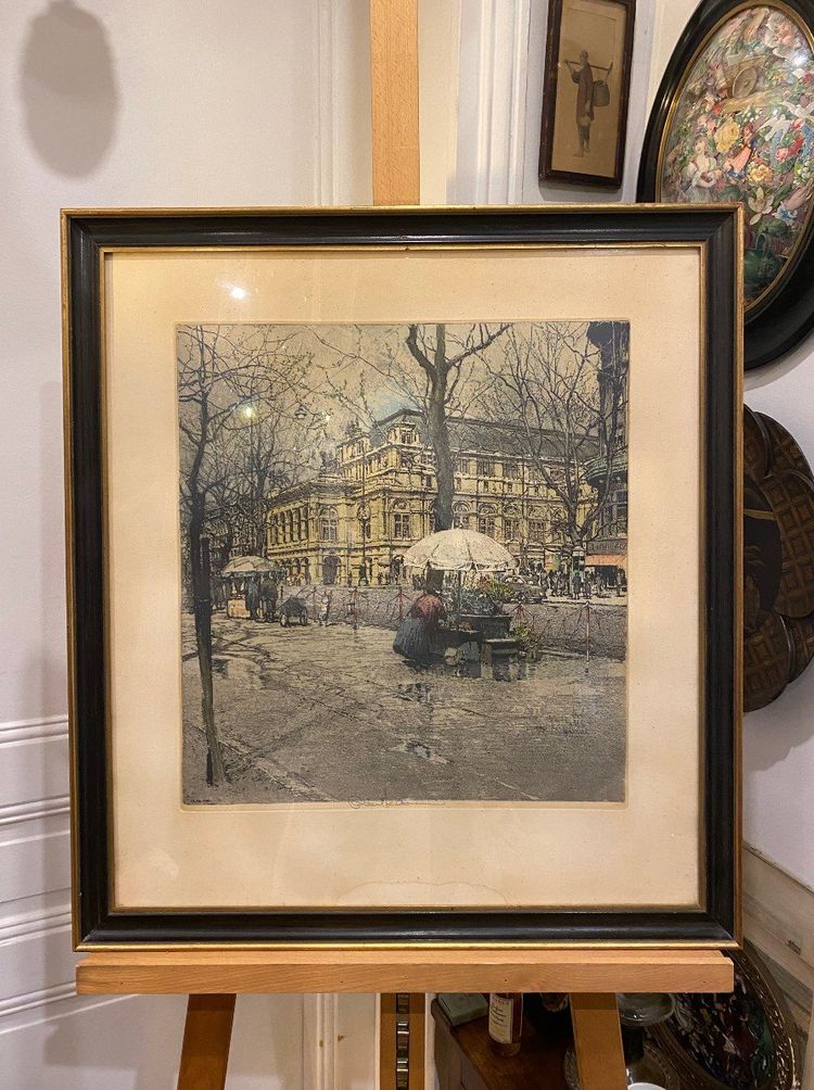 Wiener Oper Robert Kasimir, Farbstich Signiert und datiert