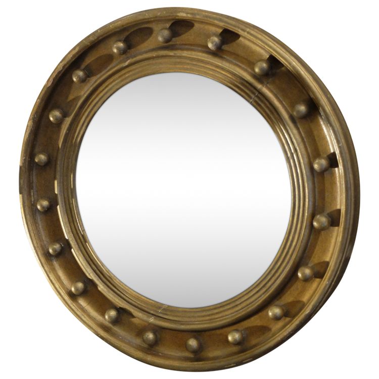 Miroir sorcière en bois doré 