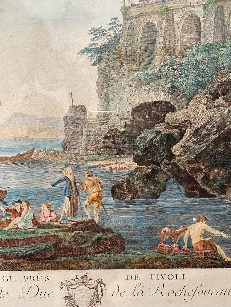 Ufer bei Tivoli, Claude Joseph Vernet, Radierung