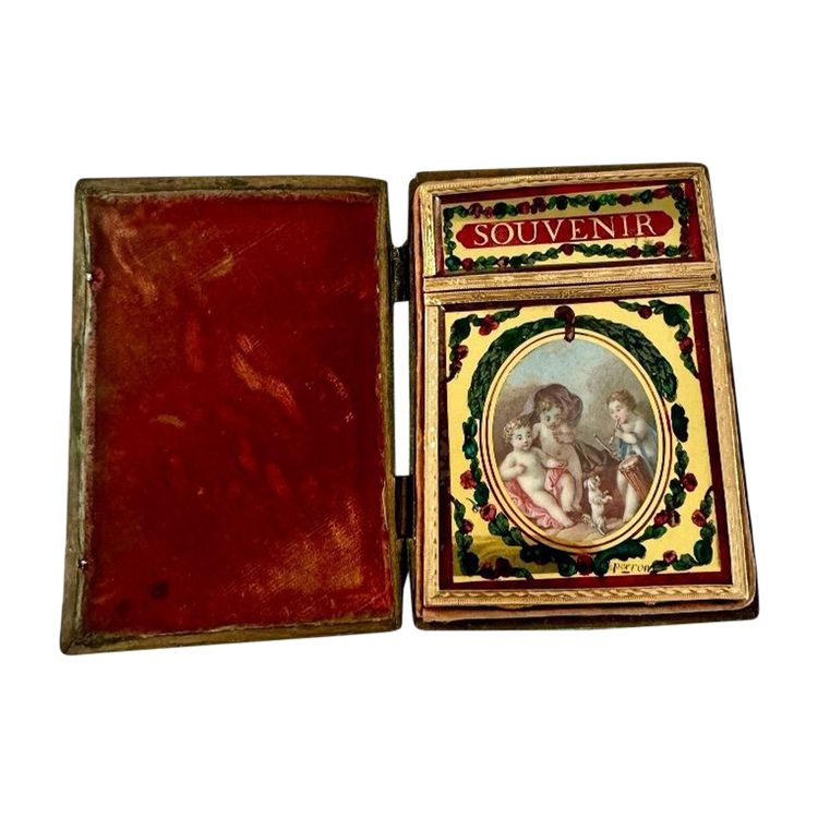 Louis XV Period Gold and Painting Dance Card