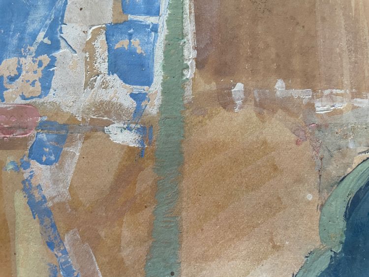 Gabriel Godard. Original abstract painting signed and dated 55