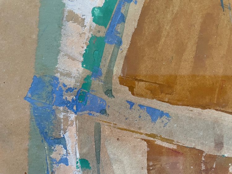 Gabriel Godard. Original abstract painting signed and dated 55