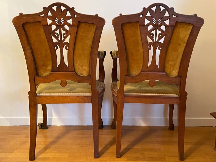 Paire de Fauteuils Art Nouveau 