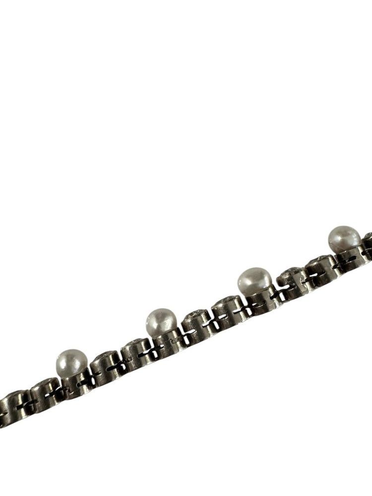 Bracciale Art Nouveau Line in diamanti e perle fini