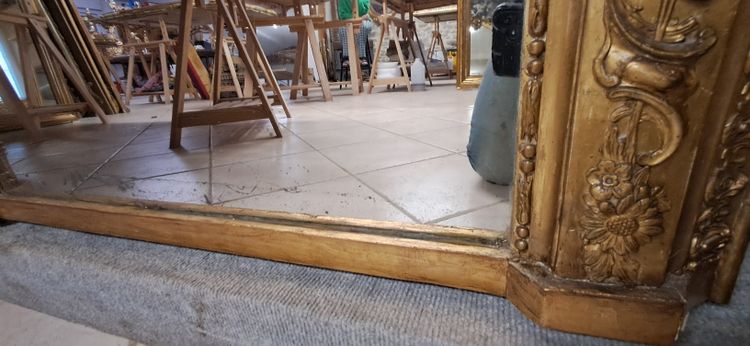 19th century mirror, ogive shape 148.5 x 83.5