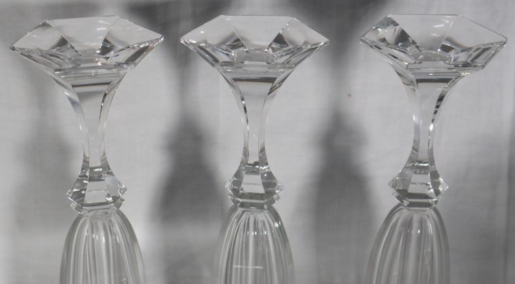 Set of 6 Saint Louis champagne flutes, Chambord model