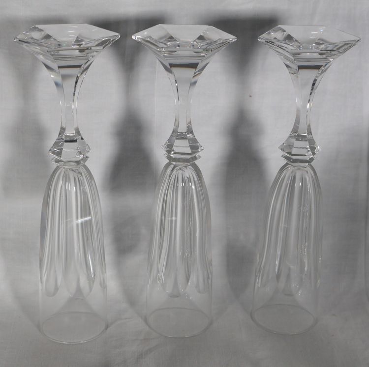 Set of 6 Saint Louis champagne flutes, Chambord model