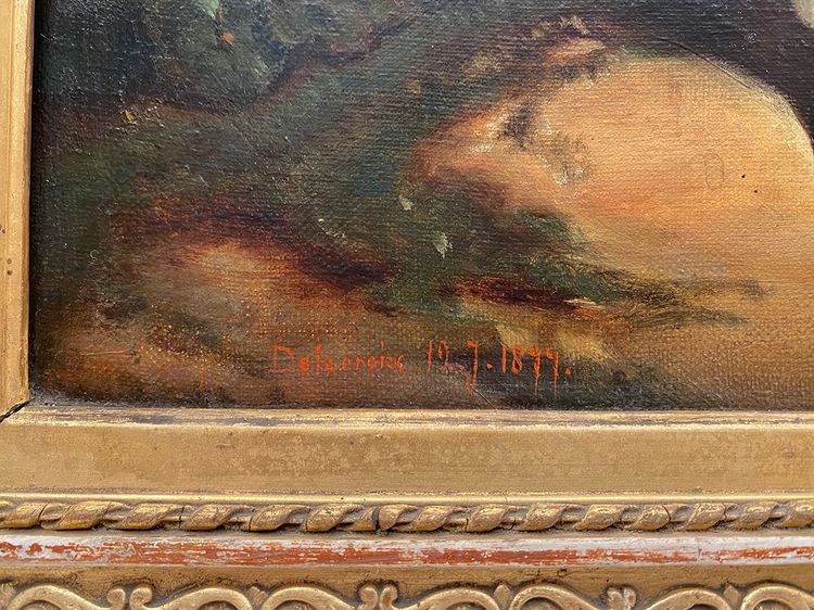 D’après Auguste Delacroix (1809-1868), Huile sur toile XIXe