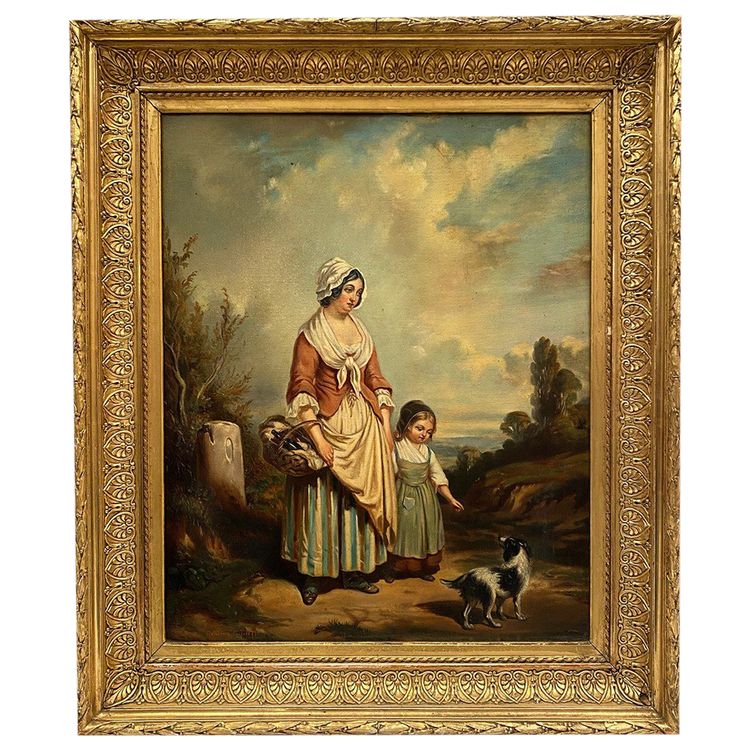 D’après Auguste Delacroix (1809-1868), Huile sur toile XIXe