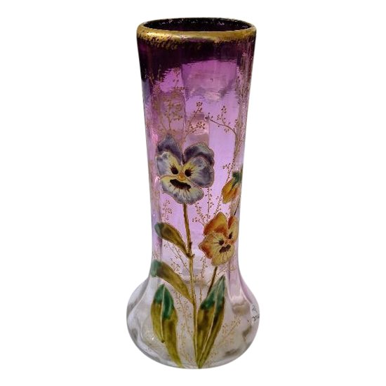 Joli vase en verre Legras 