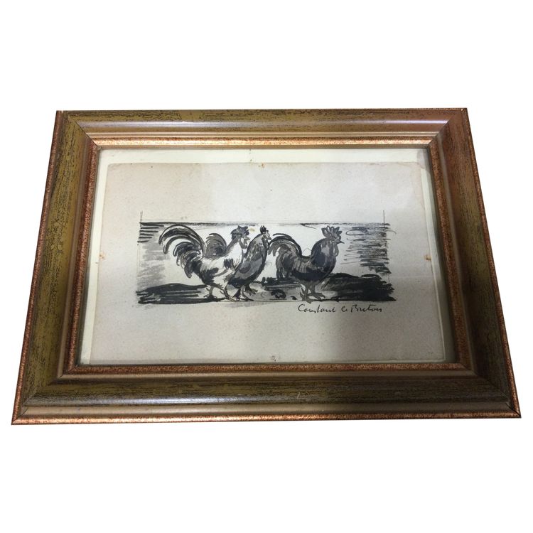 "The Roosters" signed Constant Le BRETON