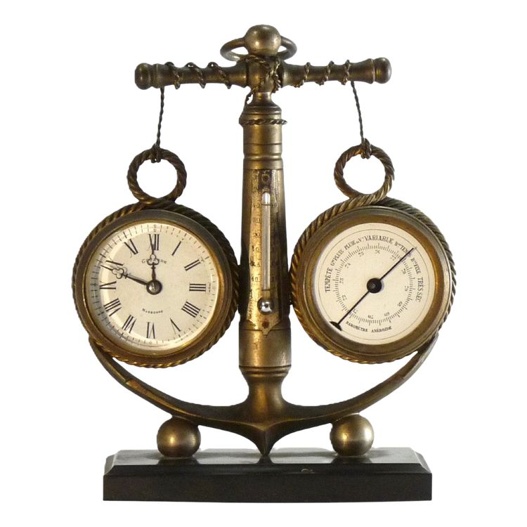 Pendulette in Form eines Meeresankers