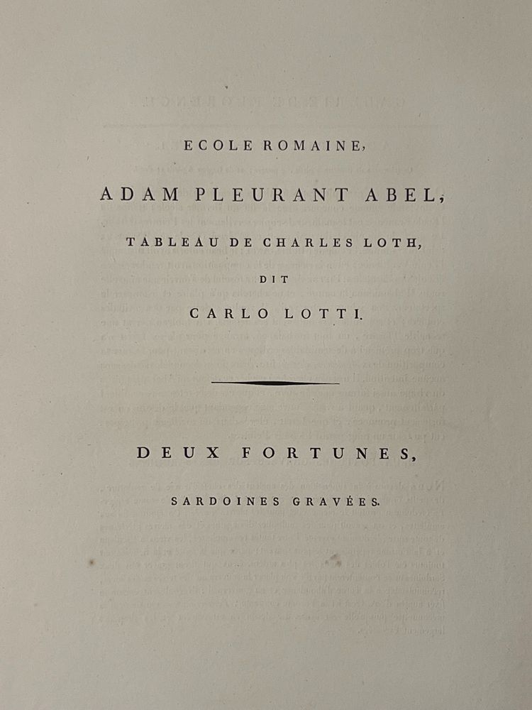 Adam weint um Abel, Carlo Lotti, Radierung