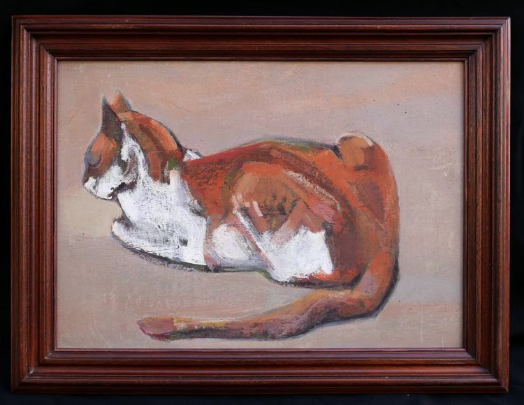 FRANZÖSISCHE SCHULE des 20. Jahrhunderts, Liegende Katze