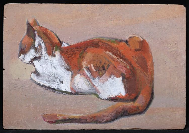 FRANZÖSISCHE SCHULE des 20. Jahrhunderts, Liegende Katze