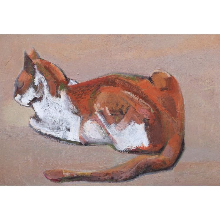 FRANZÖSISCHE SCHULE des 20. Jahrhunderts, Liegende Katze