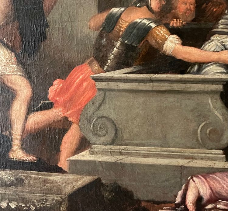 Großes Gemälde aus dem 17. Jahrhundert „Odysseus entdeckt Astyanax“