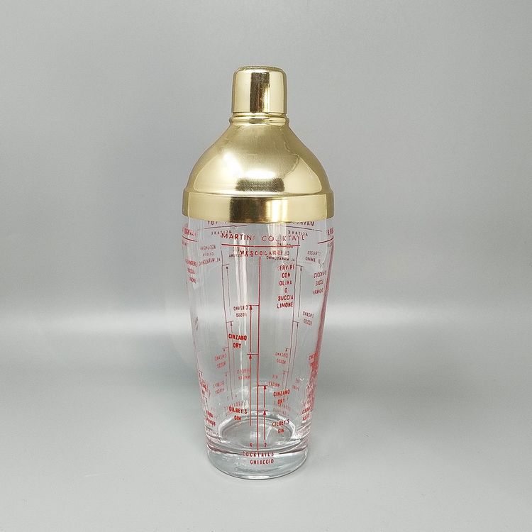 Wunderschöner Cocktail-Shaker aus Glas aus den 1960ern. Hergestellt in Italien