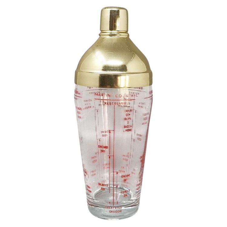 Wunderschöner Cocktail-Shaker aus Glas aus den 1960ern. Hergestellt in Italien