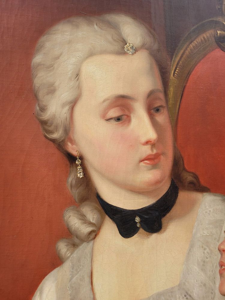 C Hermelein, Porträt der Prinzessin Elisabeth von Preußen und ihrer Söhne, 19. Jahrhundert