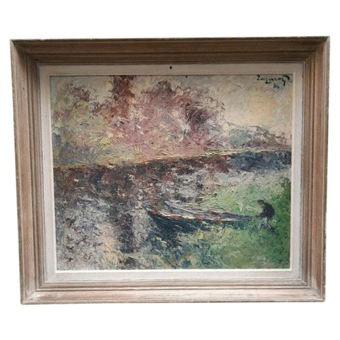 ZANAROFF, Öl auf Leinwand, Fischer