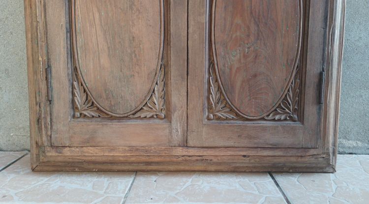 Old cupboard doors, beech wall bookcase (2)