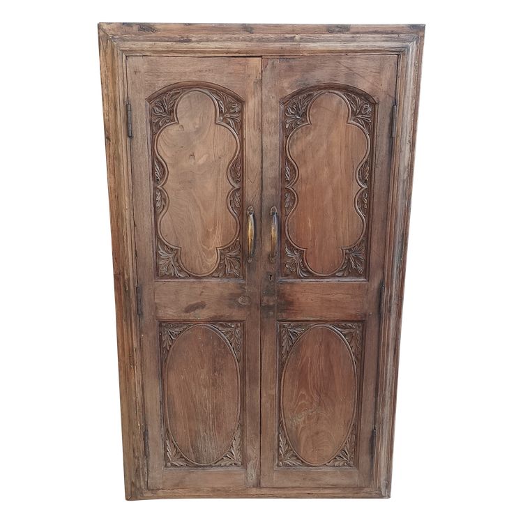 Old cupboard doors, beech wall bookcase (2)