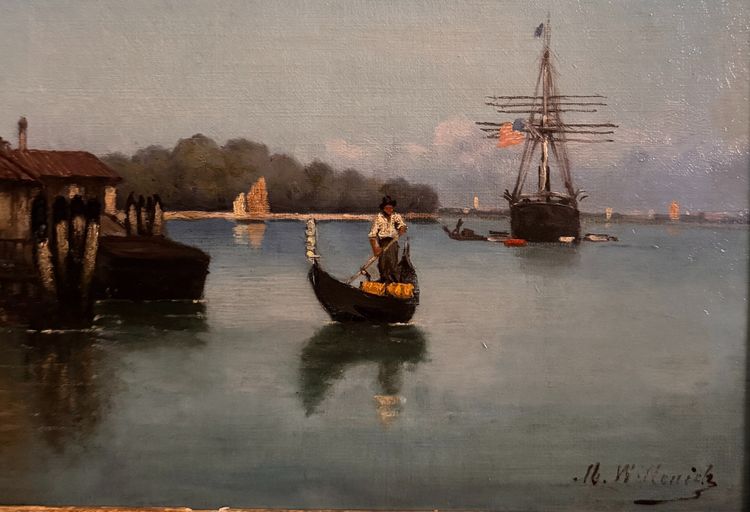Venise par M. Willenich - École française XIXè - toile datée 1882