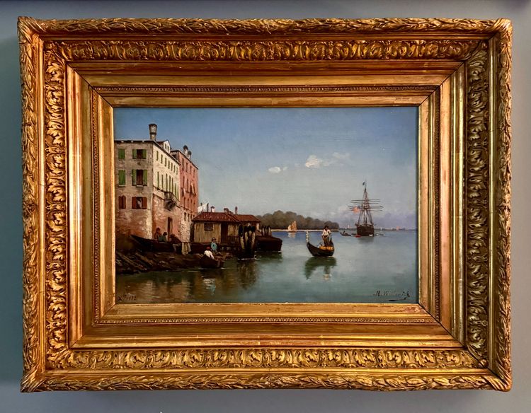 Venise par M. Willenich - École française XIXè - toile datée 1882