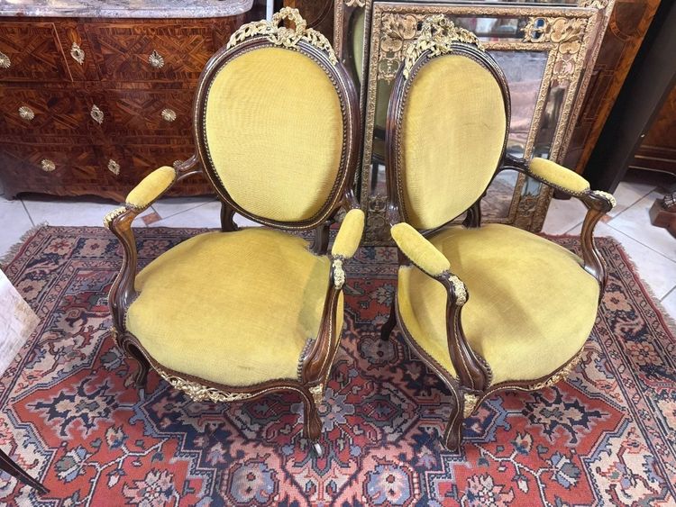 PAIR OF NAPOLEON III PERIOD ARMCHAIRS