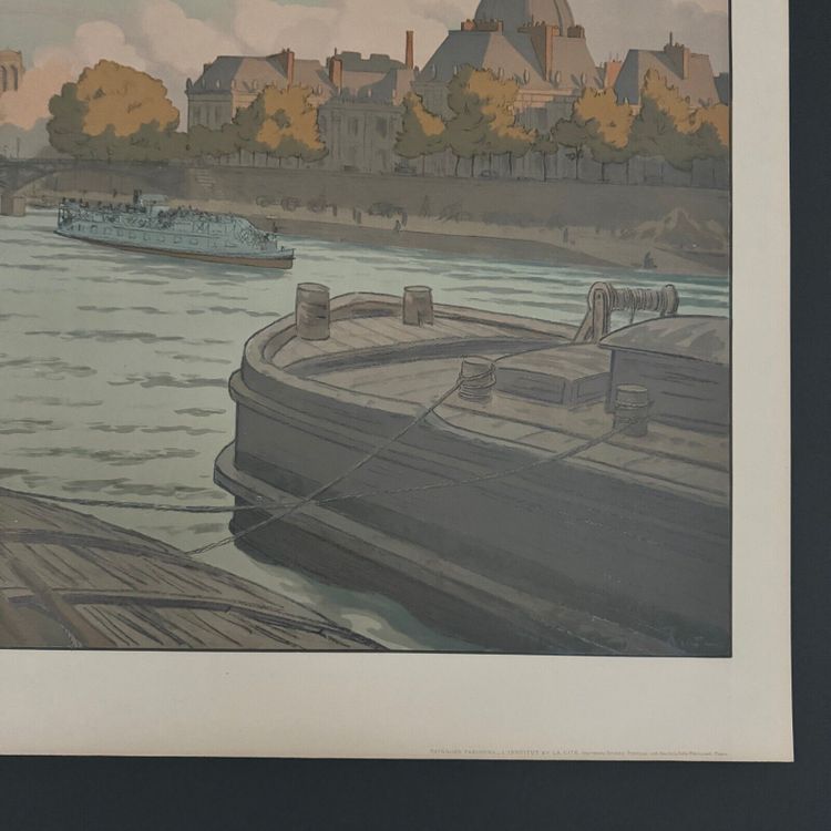 Lithograph by Henri Rivière Parisian Landscapes - The Institute and the City