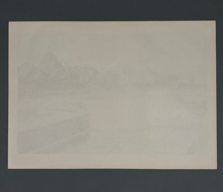 Lithograph by Henri Rivière Parisian Landscapes - The Institute and the City