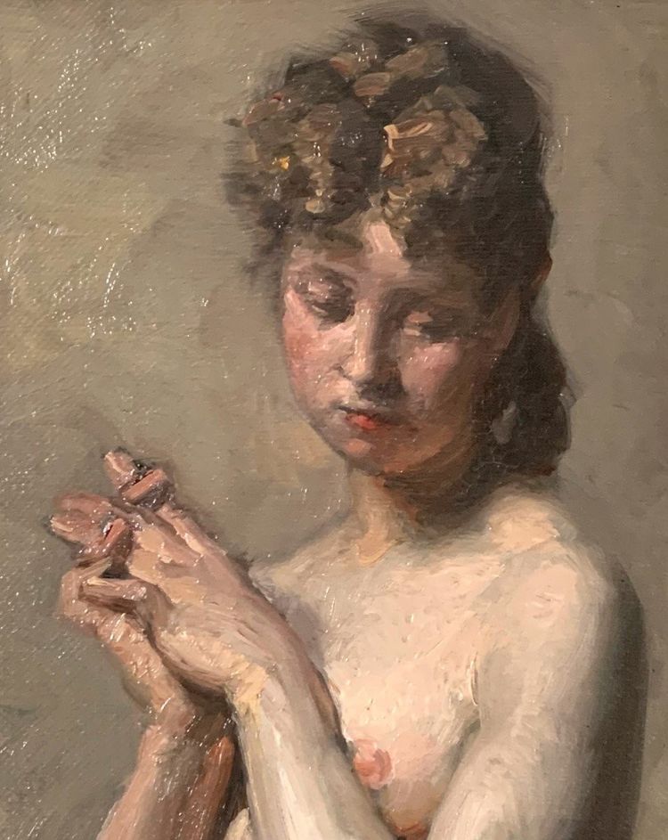 Weiblicher Akt Edouard Agneessens (1842/1885)