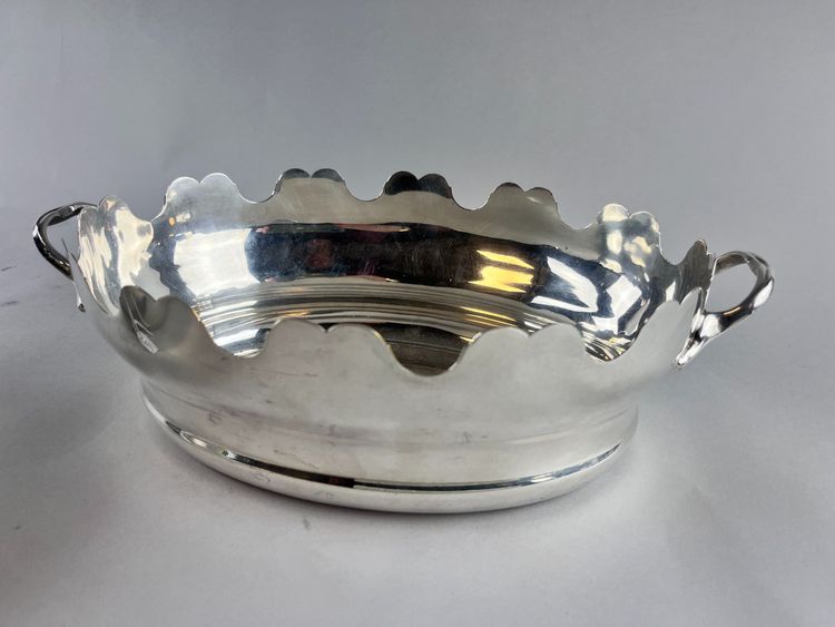 Silver metal glass cooler/planter