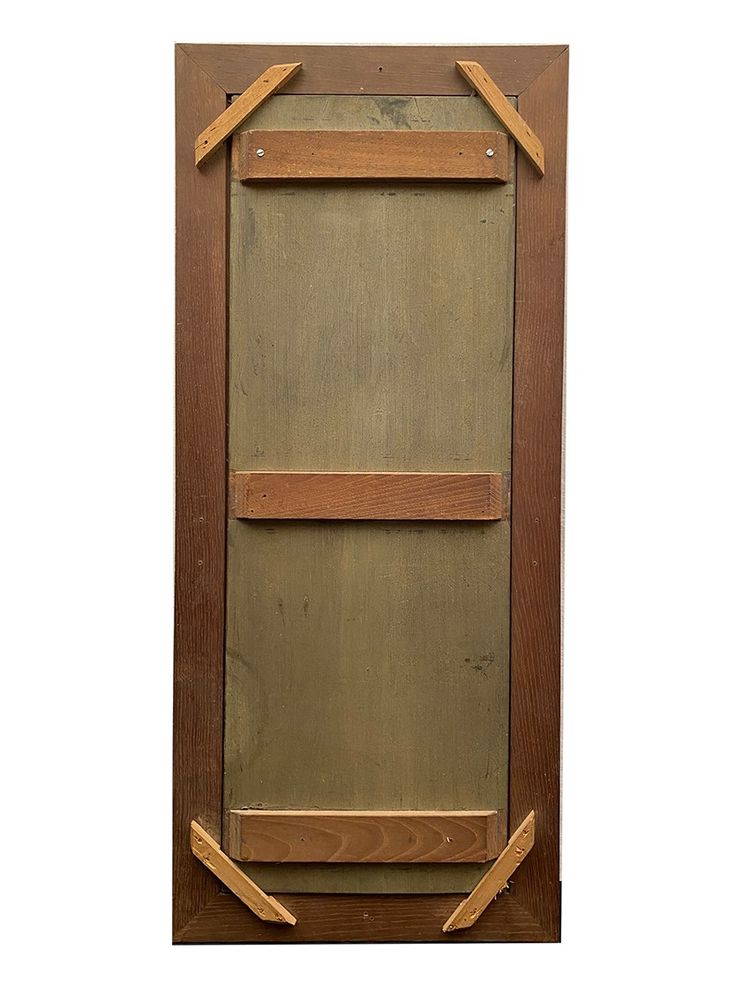 Two antique woodwork panels, lacquered with flower decoration