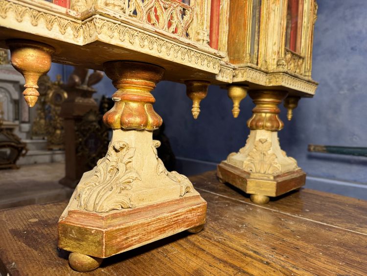 Importante Paire De Reliquaires Néogothiques – XIXe