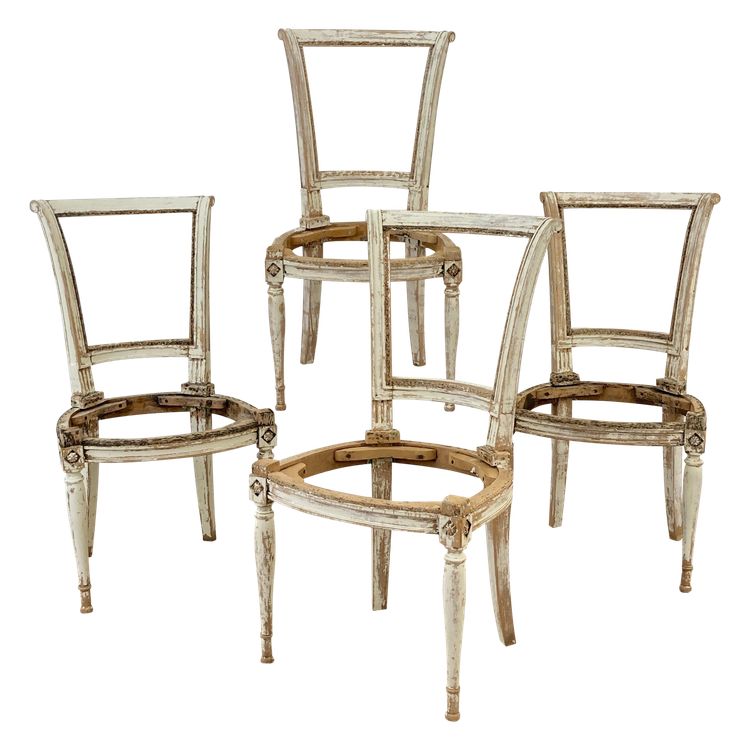 Série de 4 chaises de style  Directoire