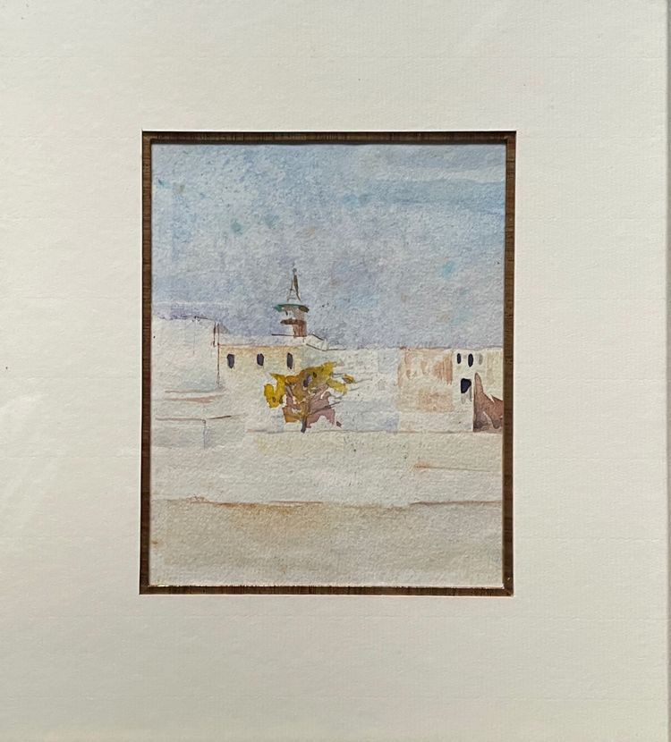 Semplici acquerelli, vista dalla terrazza 14 rue Bou Khris. Luigi Gabriele Viaux