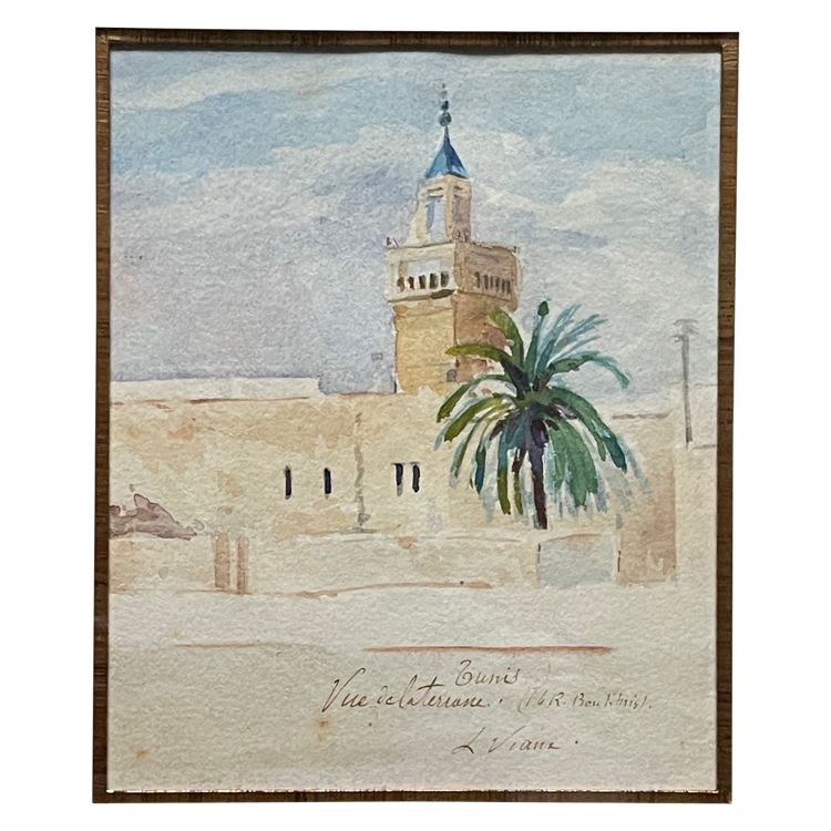 Semplici acquerelli, vista dalla terrazza 14 rue Bou Khris. Luigi Gabriele Viaux