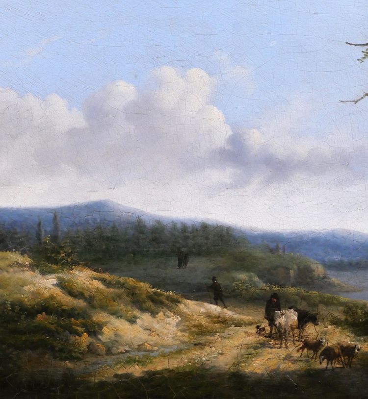 Jean-Baptiste de Jonghe (attr. à) 1785-1844 Paysage aux moutons, tableau, début 19e
