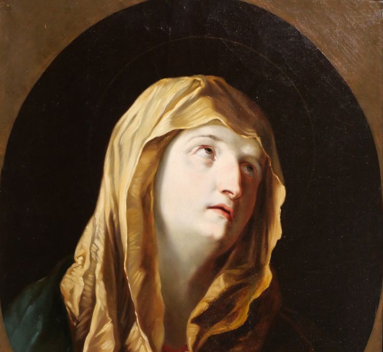 Italienische Schule des 19. Jahrhunderts, Betende Jungfrau nach Guido Reni, Gemälde, Mater Dolorosa