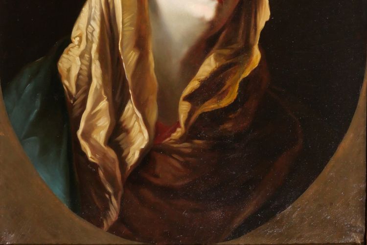 Italienische Schule des 19. Jahrhunderts, Betende Jungfrau nach Guido Reni, Gemälde, Mater Dolorosa