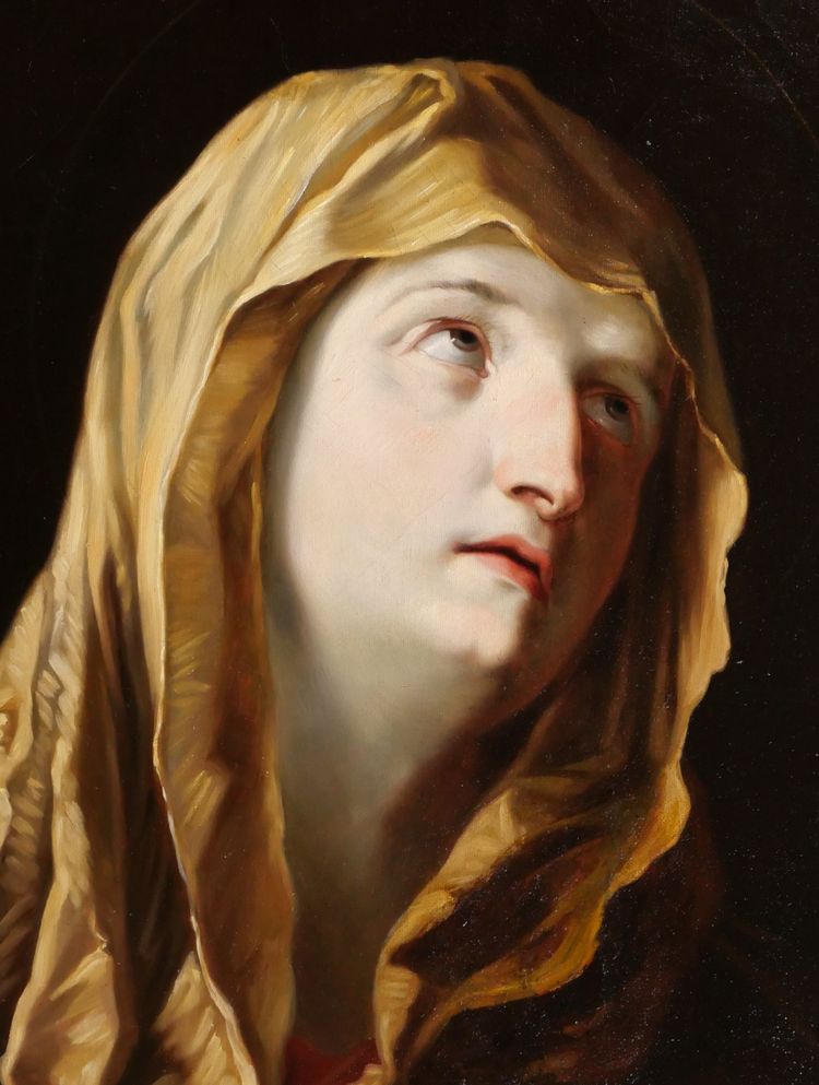 Italienische Schule des 19. Jahrhunderts, Betende Jungfrau nach Guido Reni, Gemälde, Mater Dolorosa