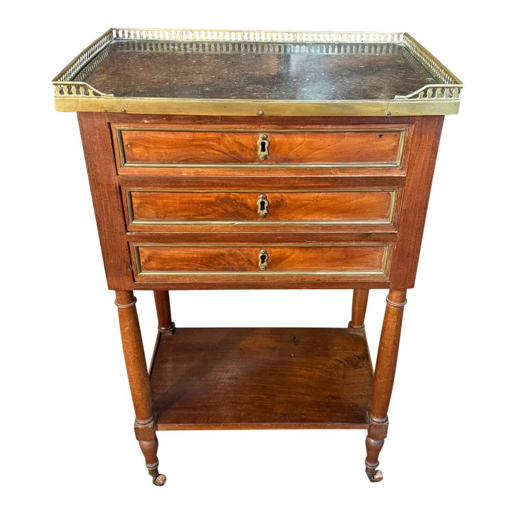 LOUIS XVI PERIOD COFFEE TABLE KNOWN AS "CHIFFONNIERE"