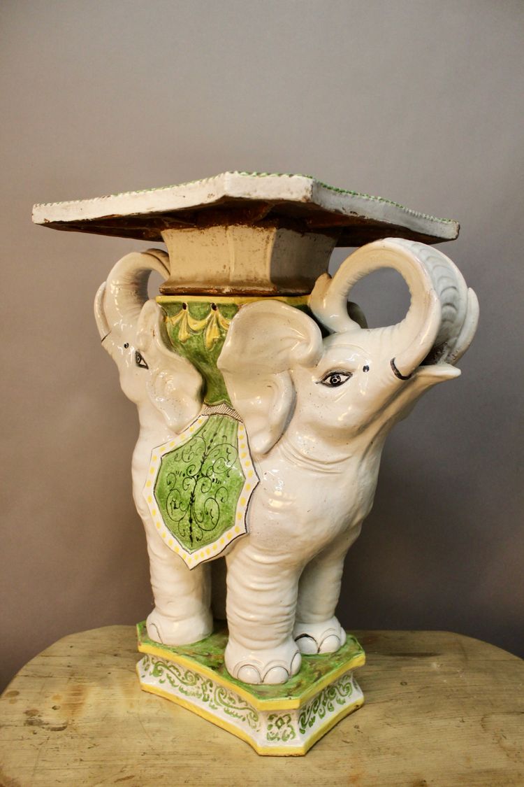 Sella a scacchi in ceramica Double Elephant