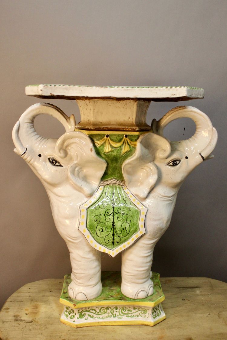 Sella a scacchi in ceramica Double Elephant