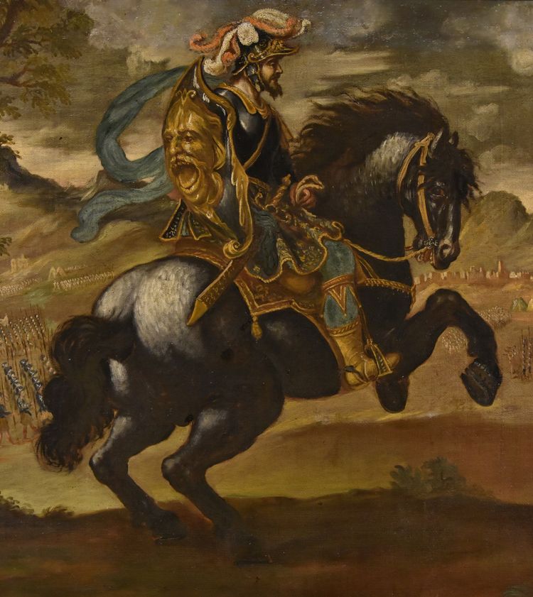 Reiterporträt von Pietro Strozzi, Florentiner Maler 17.-18. Jahrhundert
