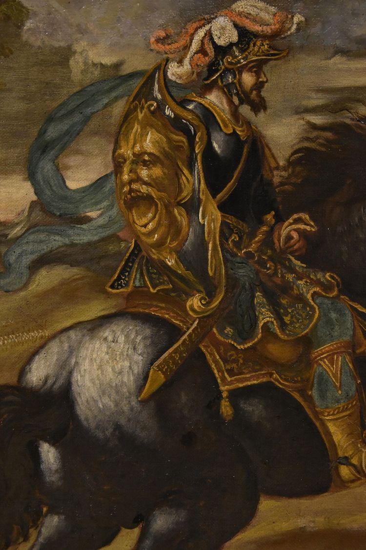 Reiterporträt von Pietro Strozzi, Florentiner Maler 17.-18. Jahrhundert