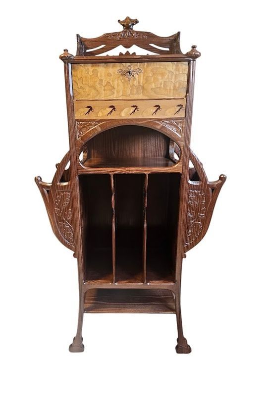 Maurice Alet Meuble d'Entre-deux art Nouveau "Aux Cigales"